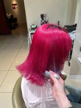 セミロング 八重樫 夢愛のヘアスタイル