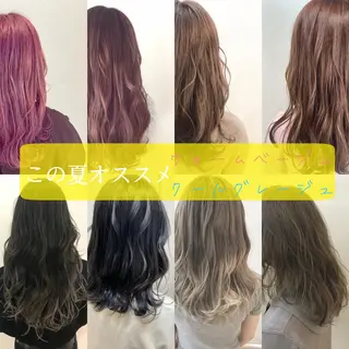 ミディアム カラー ウルフカット レイヤーカット上柿のヘアスタイル