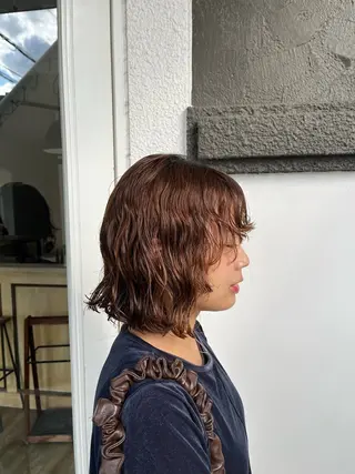 ミディアム パーマ MAHAE 東芝のヘアスタイル