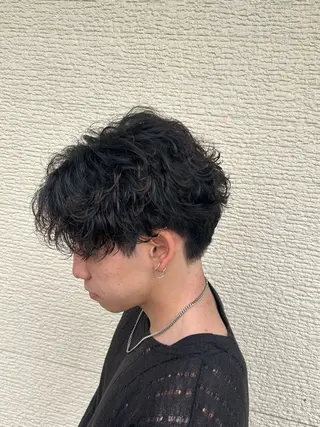 パーマ メンズ 永田 雄真のヘアスタイル