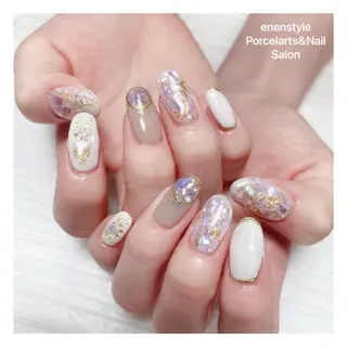 ミディアム ネイル 🐾enen style 🐾のネイルデザイン