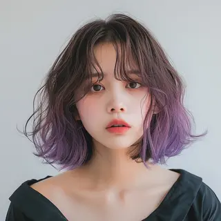 ミディアム カラー 髪質改善/白髪ぼかし KENTAのヘアスタイル