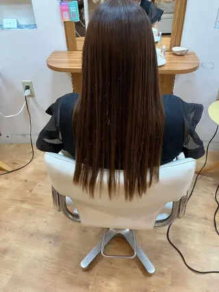 ロング 高畑駅×縮毛矯正 縮毛矯正×湯浅貴子のヘアスタイル