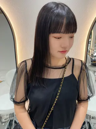 ミディアム カラー -福岡博多筑紫口- 大津成美のヘアスタイル