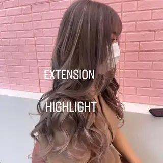 ロング カラー エクステ🩵ブリーチ 韓国ヘア🩵KAEのヘアスタイル