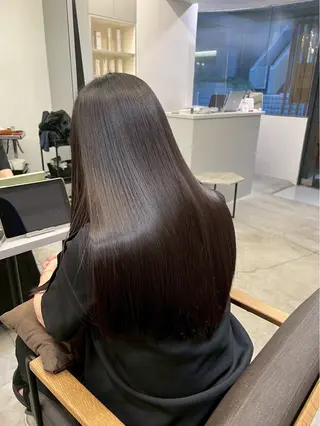 ロング パーマ 🍒モテ暖色カラー × うる艶✧ ゆなのヘアスタイル