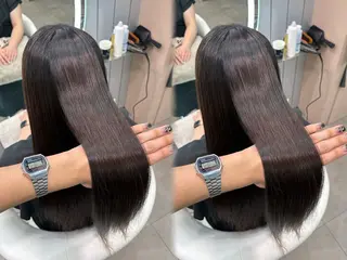 ロング ヘアアレンジ 大宮縮毛矯正🩵 レイヤー 佐藤和のヘアスタイル