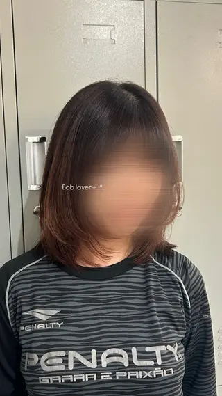 ショート 🩷透明感カラー 🩷レイヤー・ボブのヘアスタイル