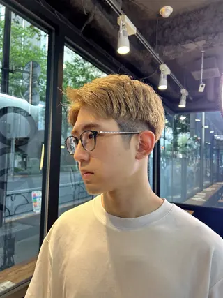 ショート メンズ 渋谷艶カラー￤縮毛 🤍ふうかのヘアスタイル