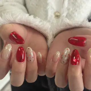 セミロング Rich to Kawaiのネイルデザイン
