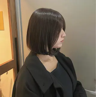 ミディアム カラー akane/ボブ /ブラウンベージュのヘアスタイル