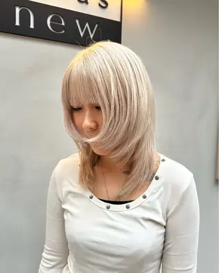 ミディアム カラー 🦋ハイトーン🦋/ かのんのヘアスタイル