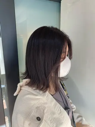 ミディアム カラー パーマ ヘアアレンジ 🤍透明感カラー🤍 Ryujiのヘアスタイル