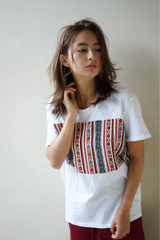 ミディアム 菅谷 昌央のヘアスタイル