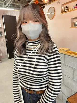 ミディアム カラー 穐田 司樹のヘアスタイル