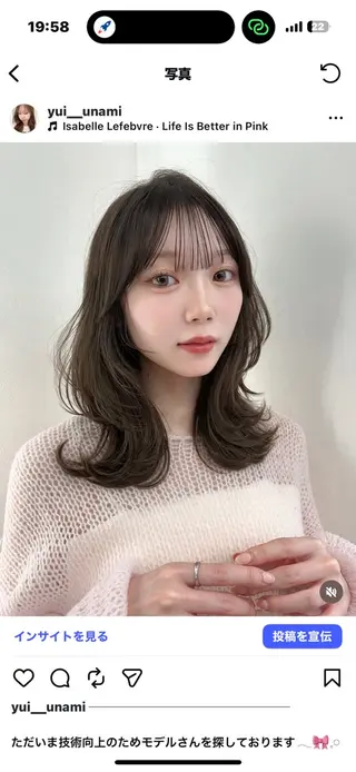 セミロング 𝐘𝐮𝐢 ⠀⠀のヘアスタイル