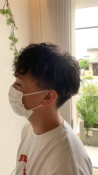 カラー パーマ メンズ 髪質改善/艶感カラー 田中 陵のヘアスタイル