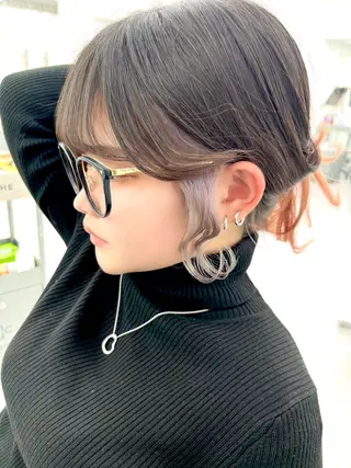 カラー 盛れる顔周り✨韓国式 レイヤーkanatoのヘアスタイル