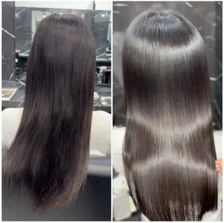 ロング JIN|朝楽になる 乾かしただけで極艶髪のヘアスタイル
