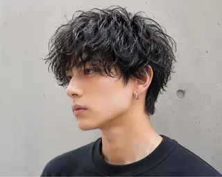 パーマ メンズ ハイトーンカラー🫧 メンズカット✨ひなたのヘアスタイル