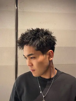 ショート カラー パーマ メンズ 【再現性120%】 🔥龍也リュウヤ🔥のヘアスタイル