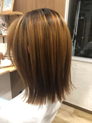 ミディアム 酸性縮毛矯正 美髪 特化サロン 八百村のヘアスタイル