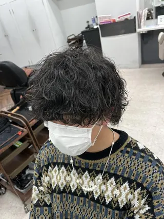 ショート 京都河原町 メンズパーマ助川龍哉のヘアスタイル