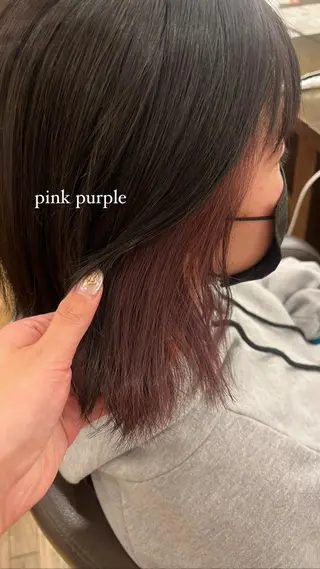 ミディアム カラー 齊藤 衣梨佳のヘアスタイル