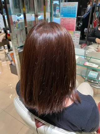 ミディアム カラー 髪質改善・縮毛矯正 白根凌二のヘアスタイル