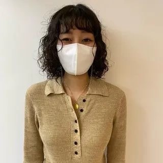 ミディアム パーマ ヘアアレンジ メンズ 無料カットモデル募集 🌱ひょうがのヘアスタイル