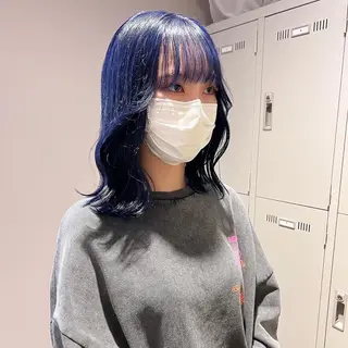 セミロング カラー ヘアアレンジ 🩵 JURI🩵のヘアスタイル