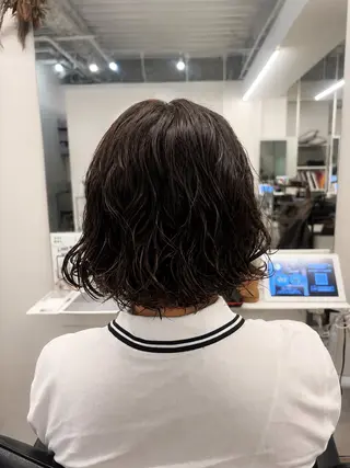 ミディアム パーマ 髪質改善/ 艶髪人気/Renaのヘアスタイル
