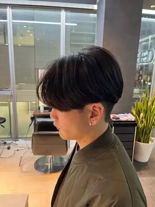 メンズ 曲がる縮毛矯正 韓国風/渡部純生のヘアスタイル