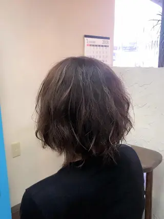 セミロング カラー 中野 大士のヘアスタイル