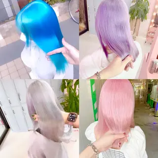 セミロング カラー 町田ブリーチ特化 MANATOのヘアスタイル