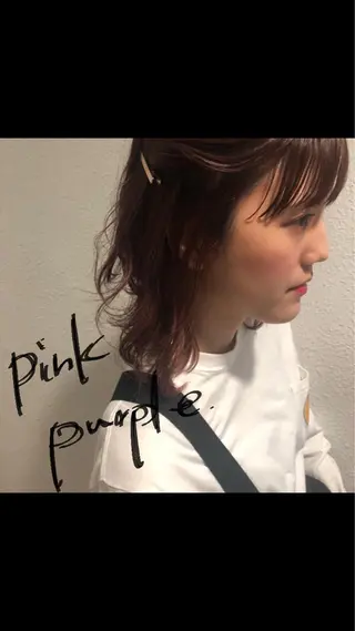 ミディアム カラー ヘアアレンジ 川上 智汐のヘアスタイル