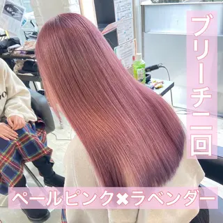 セミロング カラー 鈴木/ボブ/ ミルクティー/ピンクのヘアスタイル
