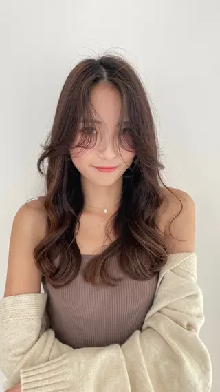 セミロング 似合わせカット✂️ 稲垣亮平のヘアスタイル