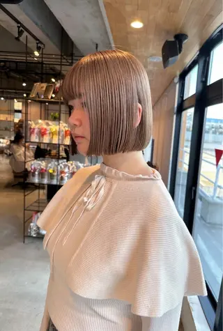 ミディアム ダブルカラーベージュ 新潟/万代/髙橋魁真のヘアスタイル