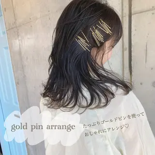 ミディアム カラー ヘアアレンジ Aloa透明感ヘア ♡kanami♡のヘアスタイル
