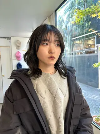 セミロング kiyono moekaのヘアスタイル