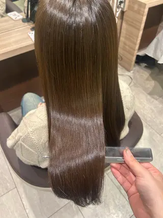 ロング カラー パーマ ヘアアレンジ 髪質改善/艶カラー /井上華のヘアスタイル