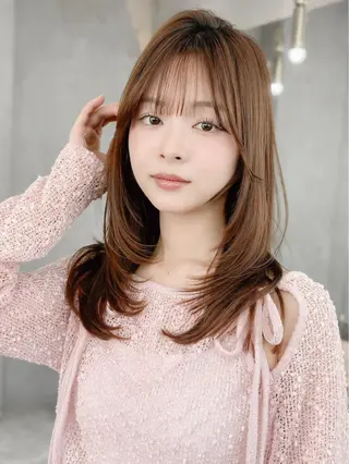 セミロング カラー 久米 春輝のヘアスタイル