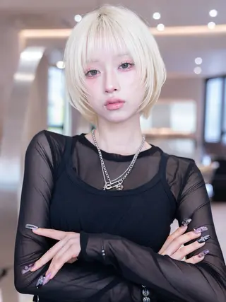 ショート レイヤー似合わせ 透明感カラーりきやのヘアスタイル