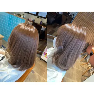 カラー 🩵盛れる顔周り/ 艶カラーemi🩵のヘアスタイル