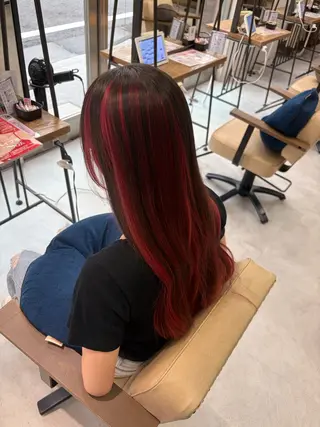 ロング カラー ブリーチなしwカラー /艶カラー/oukaのヘアスタイル