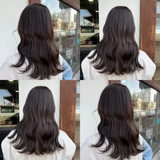 セミロング カラー 髪質改善・縮毛矯正 特化・ユウシンのヘアスタイル