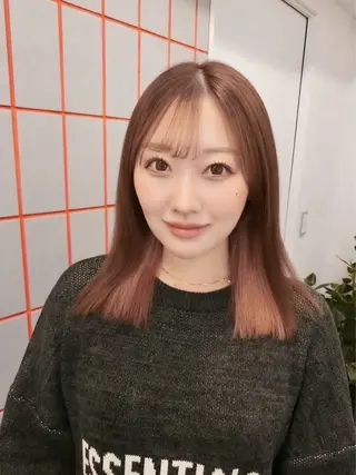 ミディアム カラー 💍モテる艶髪 透明感カラー💖のヘアスタイル