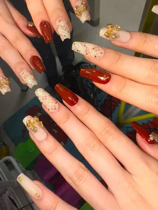ネイル 33nail✴️栄 スミレ❇️Gel-xのネイルデザイン