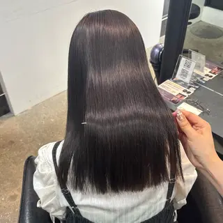 ミディアム 艶髪カラー・縮毛矯正 ・レイヤーAsunaのヘアスタイル
